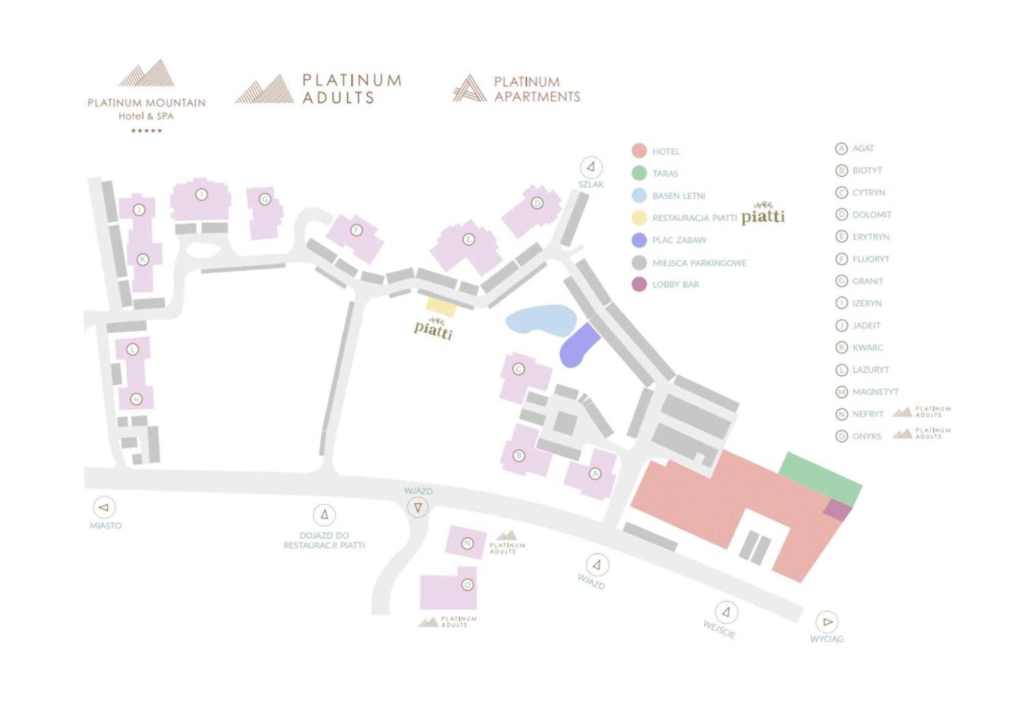 Platinum Mountain Hotel&Spa Шклярска-Поремба Экстерьер фото Site plan